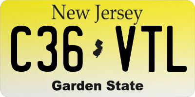 NJ license plate C36VTL