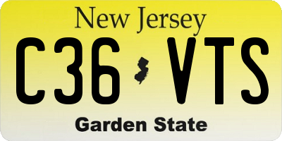 NJ license plate C36VTS