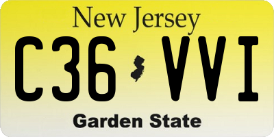 NJ license plate C36VVI
