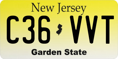 NJ license plate C36VVT