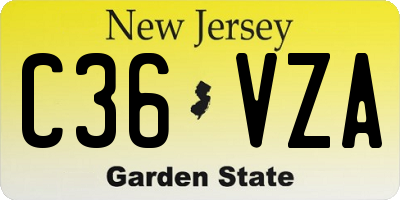 NJ license plate C36VZA