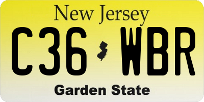 NJ license plate C36WBR