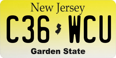 NJ license plate C36WCU