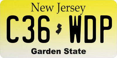 NJ license plate C36WDP