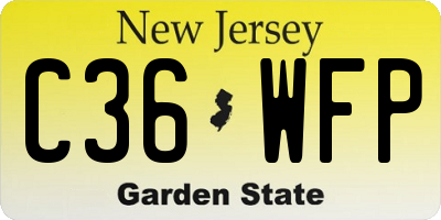 NJ license plate C36WFP