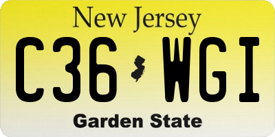 NJ license plate C36WGI