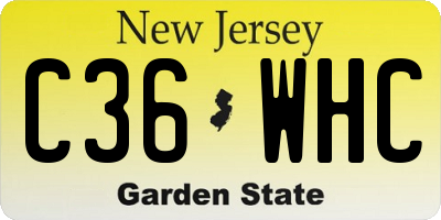 NJ license plate C36WHC