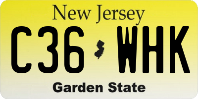 NJ license plate C36WHK