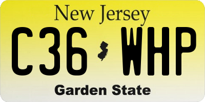 NJ license plate C36WHP