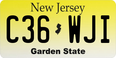 NJ license plate C36WJI