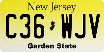 NJ license plate C36WJV