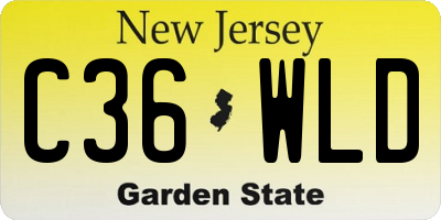 NJ license plate C36WLD