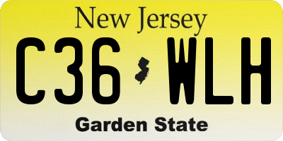 NJ license plate C36WLH