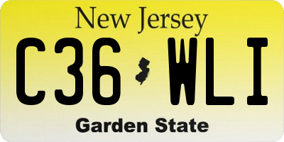 NJ license plate C36WLI