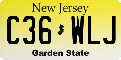 NJ license plate C36WLJ