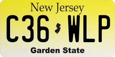 NJ license plate C36WLP