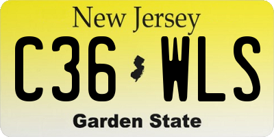 NJ license plate C36WLS