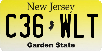 NJ license plate C36WLT