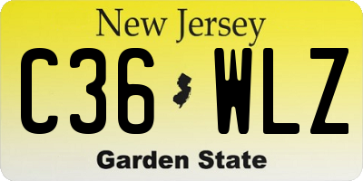 NJ license plate C36WLZ