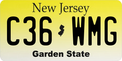 NJ license plate C36WMG