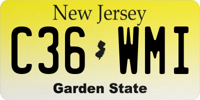NJ license plate C36WMI