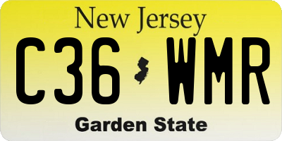 NJ license plate C36WMR