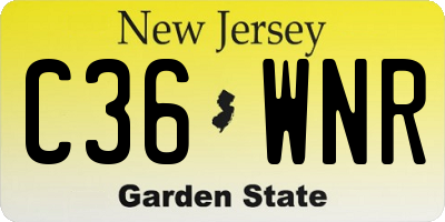 NJ license plate C36WNR
