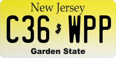 NJ license plate C36WPP