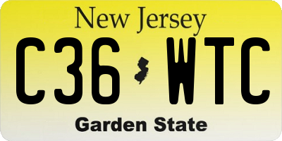 NJ license plate C36WTC