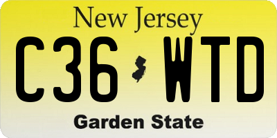 NJ license plate C36WTD