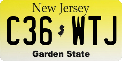 NJ license plate C36WTJ
