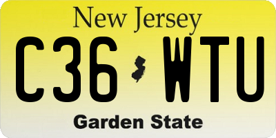 NJ license plate C36WTU