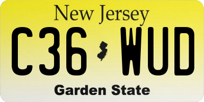 NJ license plate C36WUD