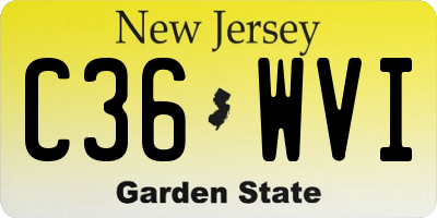 NJ license plate C36WVI