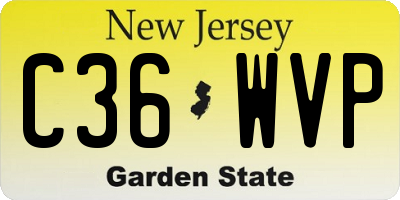 NJ license plate C36WVP