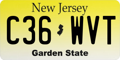 NJ license plate C36WVT