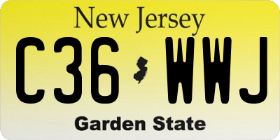 NJ license plate C36WWJ