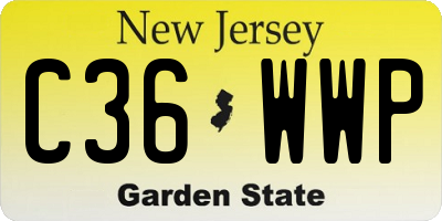 NJ license plate C36WWP