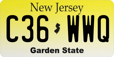 NJ license plate C36WWQ