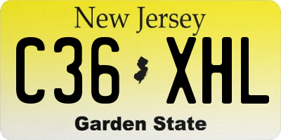 NJ license plate C36XHL