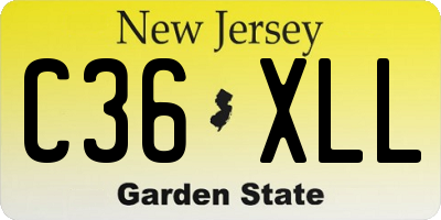 NJ license plate C36XLL