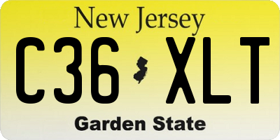 NJ license plate C36XLT