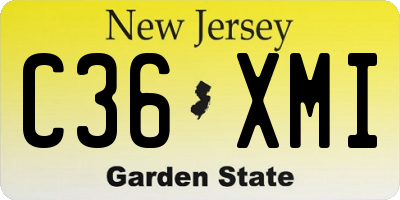 NJ license plate C36XMI