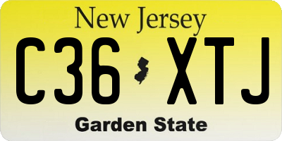 NJ license plate C36XTJ