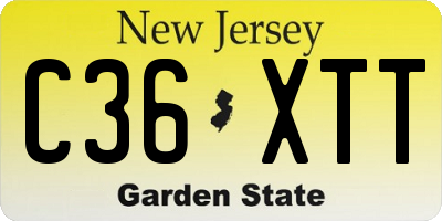 NJ license plate C36XTT