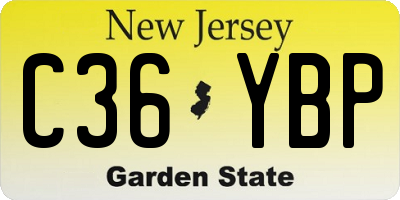 NJ license plate C36YBP