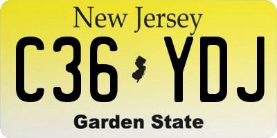 NJ license plate C36YDJ