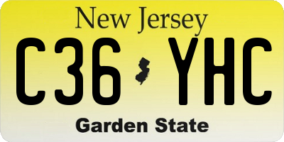 NJ license plate C36YHC