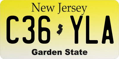NJ license plate C36YLA