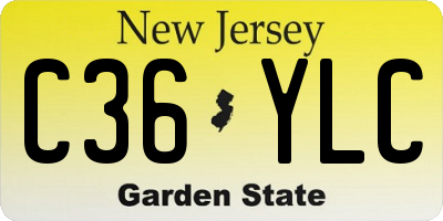 NJ license plate C36YLC